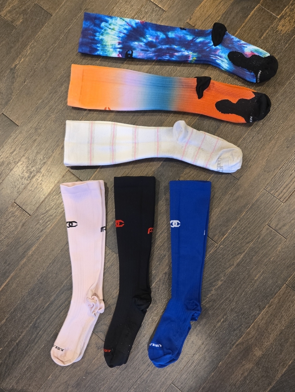 PRO Compression & Corespun 6 Pairs Total - Knee-High Compression Socks - SZ S/M